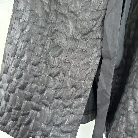 NWT Rotate Birger Christensen Frida Mini Wrap Dress Black Sz 38 Textured Satin - Picture 7 of 9